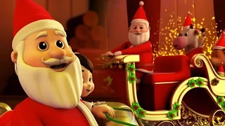 колокольчики | Рождественская песня для детей | 3D Санта-Клаус рифмы | Jingle  Bells Song For Kids