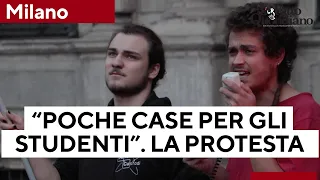 "Milano città per ricchi, poche case per gli studenti". La protesta davanti alla Scala