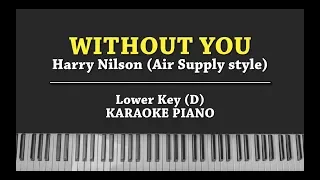 Without You (LOWER KEY KARAOKE PIANO COVER) Harry Nilson