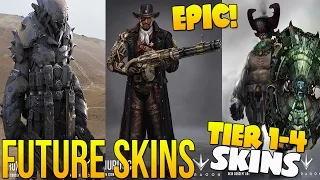 PARAGON FUTURE SKINS "TIER 1-TIER 4 SKINS" Wild West Murdock, Beetle Grux, Ancient Mayan God Steel