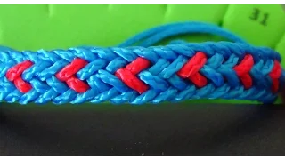 Pulsera Kumihimo fácil corazones sencillos