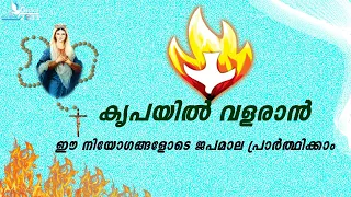 കൃപയിൽ വളരാൻ ഈ നിയോഗങ്ങളോടെ ജപമാല പ്രാർത്ഥിക്കാം.ആത്മശരീരമാനസ്സ സൗഖ്യവും പരി.ആത്മ നിറവും ജപമാലയിലൂടെ