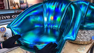 How to Make an Amazing piece of Furniture out of old Armchairs / Mermaid Сhairs of Foil and Epoxy.