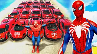 Collecting SECRET "SPIDER-MAN SUPERCARS" In GTA 5 !