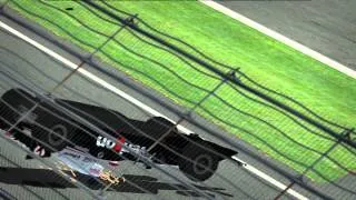 nr2003 IndyCar2012 Mod Huge Blowover Into the Fence