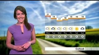 [HD] Alexandra Osbourne the weather host on BBC Spotlight in a lavender dress
