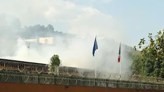 Centrafrique: incendie au complexe de l'ambassade de France à Bangui | AFP Images