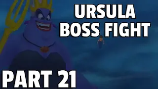URSULA BOSS FIGHT - GIANT URSULA BOSS FIGHT - KINGDOM HEARTS 1 HD Walkthrough Gameplay - Part 21