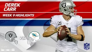 Derek Carr's 300-Yd Game vs. Miami! | Raiders vs. Dolphins | Wk 9 Player Highlights