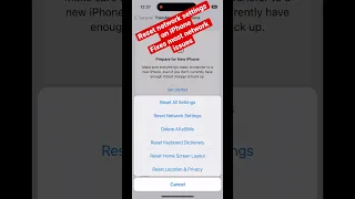 Resetting network settings to fix iPhone network and email issues