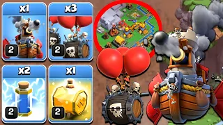 Dragon Cliffs Attack Strategy With Flying Fortress &  Skeleton Barrels!! Clan Capital Hall 6 Attack