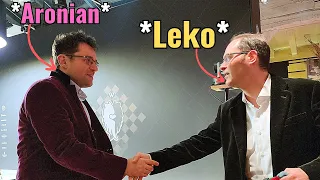 The enthusiastic conversation between two chess lovers - Levon Aronian and Peter Leko