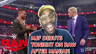 WILL MJF DEBUT ON WWE RAW AFTER MANIA TONIGHT?!