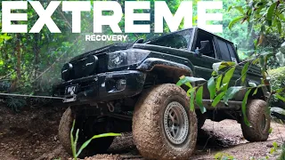 4x4 RECOVERY: Saving a LandCruiser from Rising Creek!