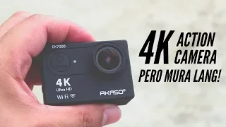 Akaso EK7000 Action Camera Unboxing &  Full Review - TAGALOG