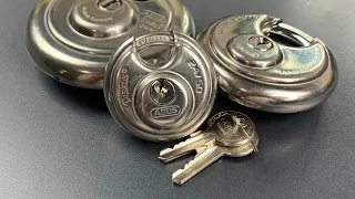 [886] TINY Abus Disc Padlock Picked (Model 24IB/50)