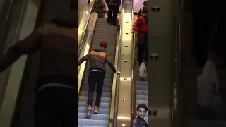 Touching Strangers Hands on Escalator in New York City #shorts