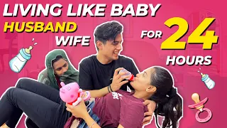 Living like Baby , Husband & Wife for 24 Hours 👶