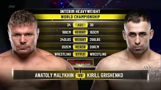 Anatoly Malykhin vs. Kirill Grishenko | ONE Championship Full Fight