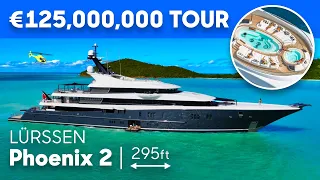 Most Expensive MegaYacht Tour! With Helipad & Cinema! 🚁🍿