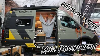 Mit dem Allrad Sprinter auf Weltreise! Smarte, faltbare Dusche inklusive! Campervan ROOMTOUR 🚐