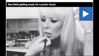 Tara Reid getting ready for a photo shoot