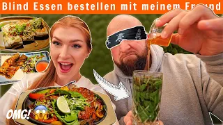 1 Tag blind Essen bestellen (in Restaurants) mit meinem Freund in Hannover 😱