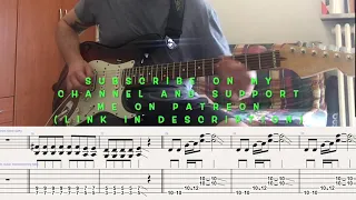 The Beatles - Come Together GUITAR COVER + PLAY ALONG TAB + SCORE