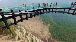 Columbia Icefield SKYWALK - Discovery Walk and Glass Bottom Skywalk in Jasper Alberta Canada 4K