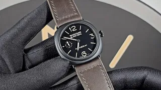 Panerai Strap for Ceramic Radiomir "Skunkworx" Matte Black with sewn PVD buckle on PAM00292 Ceramica