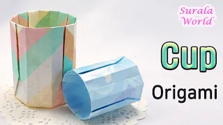 Cup Origami, How to make a Paper Cup (Tutorial, DIY)