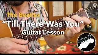 The Beatles "Till There Was You" Rhythm Guitar Lesson  Pt.1-2