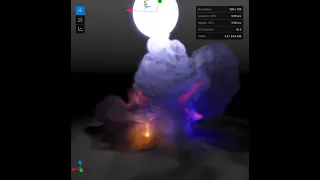 EmberGen - emissive particle test