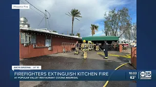 Firefighters extinguish kitchen fire at popular Valley restaurant Cocina Madrigal