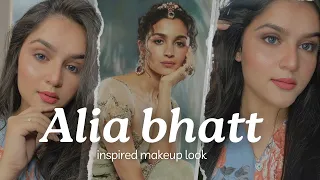 Alia Bhatt inspired makeup look🤌🏻🌹🤩|| Met Gala2024|| Soft subtle look 🤩🌸#aliabhatt #makeuptutorial