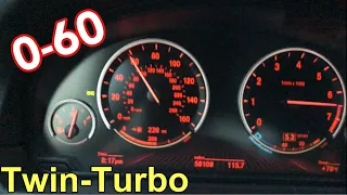 BMW 550i Stock 0-60 Pull Acceleration