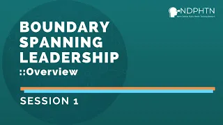 (L011) Boundary Spanning Leadership and Public Health: Overview