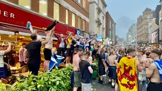 London walk | England Fans vs Scotland Fans in Leicester Square Central London |18 June 2021