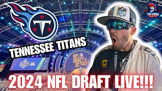 TENNESSEE TITANS 2024 NFL DRAFT LIVE Watch Party & REATION! #NFLDRAFT #Titans