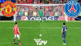 FIFA 24 | Manchester United vs PSG | Ronaldo vs Messi | UCL FINAL | Penalty Shootout - PS5 Gameplay