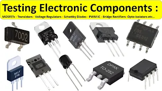 Electronic Components Testing Using Multimeter Part 2 - MOSFET- Transistor - Voltage Regulator ...