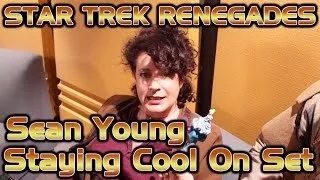 Sean Young Staying Cool On Set - Star Trek Renegades