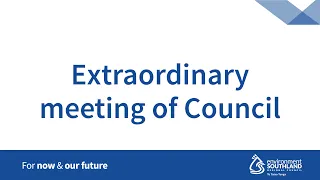 Extraordinary meeting of Council - 1pm 8 May 2024