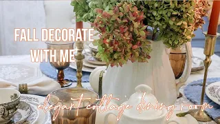 FALL COTTAGE DECORATE WITH ME PART 3 | quaint & cozy cottage dining room decor 🍂🍁