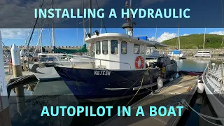 Installing a hydraulic autopilot on a boat