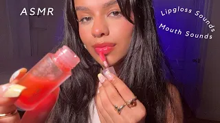 ASMR~ Sticky Lipgloss Application + Mouth Sounds (Whispers & Tapping)