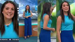 Laura Tobin-Blue Top & Trousers With Matching Heels 14/9/23 HD