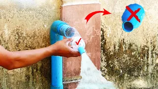 Did You Know This Trick? Tips To Fix Broken Pvc Pipes Without Turning Off The Water big to small..