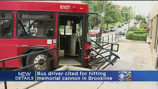 Port Authority: Bus Driver Cited After Crashing Into War Memorial