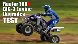 Yamaha Raptor 700R Big 3 Engine Upgrades, Barkers Exhaust, Fuel Customs Intake and Dynojet PC5 Test